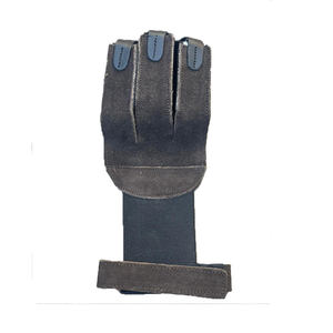 Guantes de tiro con arco de tres dedos Protección de cuero para tiro ecuestre y caza con arco recurvo - Product Image 2
