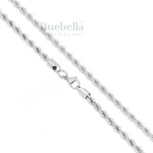 Hot Sale 925 <b>Silver</b> 14K Gold Plated 3mm Moissanite Rope Chain <b>Choker</b> Set for Men Premium <b>Necklaces</b> - Product Image 6