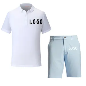 Logotipo personalizado ropa de golf camiseta de alta calidad Piqué tela de malla de algodón transpirable hombres Golf camisetas polo camisa poloshirts