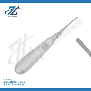 Dental Root Elevator 2.5mm Straight German High Quality Stainless Steel Dental Extraction Elevator <b>Teeth</b> Manufacturer Pakistan - Product Image 2