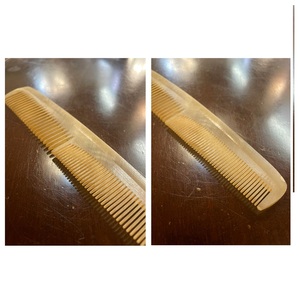 Peigne à dents larges en agate sculptée naturelle Style de poche en os Caractéristique animale Technique étanche - Product Image 4