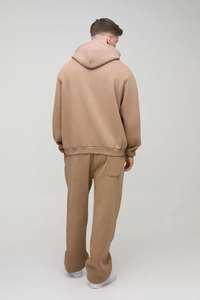 Survêtement d'hiver pour homme de haute qualité OEM, vêtements personnalisés, streetwear, couleur unie, 100% coton, imprimé régulier, respirant - Product Image 2