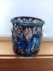 Porte-bougie en verre mosaïque carré pour bougies chauffe-plat et votives, décoration de Noël et de mariage, supports à bougies - Product Image 5