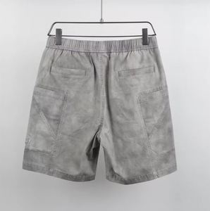 Men's Casual High Quality Acid Wash Shorts Comfortable Cotton Polyester Solid Color Mid Waist Quick Dry Breathable for Gym - Product Image 4