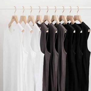 Camiseta sin mangas de verano Unisex para hombre y mujer, chaleco personalizado para gimnasio, algodón tejido transpirable para viajes informales, 100% algodón - Product Image 6