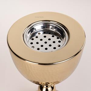 Glossy Gold Metal Hammered Incense Holder Ramadan Decoration <b>Oud</b> Mabkhara Classic <b>Bakhoor</b> Burner for Home Fragrance - Product Image 4