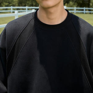 Sweat-shirt unisexe à col rond en coton 100% surdimensionné 350GSM en gros, logo personnalisé, sweat-shirt à col rond pour homme, sweat-shirt à capuche vierge - Product Image 6