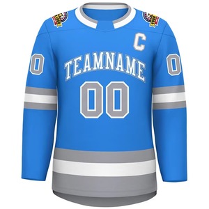 Camisetas de Hockey Personalizadas para Hombre, 100% Poliéster, Impresión por Transferencia de Calor, Sin Costuras, Transpirables, de Alta Calidad, para Práctica de Hockey sobre Hielo, EE. UU. - Product Image 5