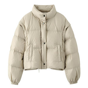 Veste matelassée légère pour hommes de haute qualité personnalisée avec manteau à capuche résistant à l'eau chaude avant avec logo - Product Image 2