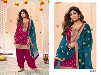 Look Tradicional de Diseñador para Fiestas de Invierno, Estilo Pakistaní, Salwar para Mujer Adulta, Tela de Piel Sintética, Tela Personalizable