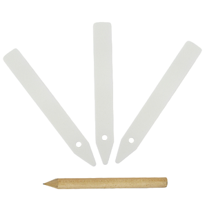Etiqueta de lápiz de plástico blanco de 4 pulgadas para plantas Suministros esenciales para el jardín - Product Image 1