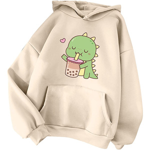 2024 sudaderas con capucha de gran tamaño para mujer, venta al por mayor, Sudadera con capucha de manga larga con estampado personalizado, Sudadera con capucha informal OEM - Product Image 3