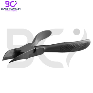 Coupe-ongles robuste en acier inoxydable noir, lame courbée, ouverture large professionnelle, pour podologie - Product Image 4