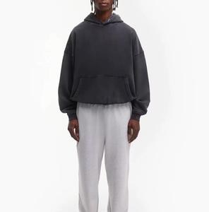 Sudadera con Capucha de Invierno para Hombre, Estilo Urbano, 100% Algodón, Gruesa, Holgada, Desgastada con Ácido, con Cremallera Personalizable - Product Image 2