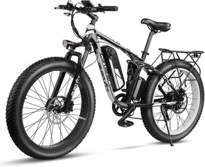 Vélo électrique Cyru-sher XF800 de haute qualité-Full Sus- pension 750W | 26x4 ''Fat Tire Moun-tain Ebike - Product Image 3