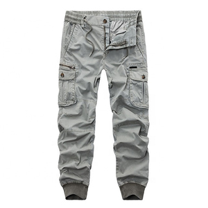 Pantalones Cargo rectos sólidos con logotipo personalizado, pantalones deportivos para hombre, pantalones Cargo tácticos multibolsillos de alta calidad para hombre - Product Image 2