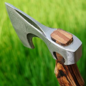 Venta al por mayor personalizado de alta calidad OEM ODM servicio profesional hacha hecha a mano hacha de acero al carbono forjado hacha de camping para supervivencia - Product Image 4