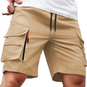 Pantalones Cortos Cargo de Punto de Cintura Alta Casuales de Verano para Hombre, con Bolsillos Grandes, Duraderos y Cómodos para Viajes al Aire Libre, Deportes, Playa y Entrenamientos - Product Image 5