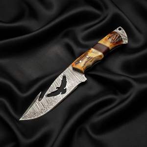มีดล่าสัตว์เหล็กดามัสกัสทำมือคุณภาพสูงระดับมืออาชีพ รับผลิตตามแบบ OEM  ใบมีดเหล็กดามัสกัสทำมือสำหรับงานอุตสาหกรรม - Product Image 5