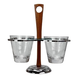 Wooden Glass Holder Organizer Serving Holder Cup <b>Rack</b> for Bar Hotel Events 2 Holes Wine <b>Racks</b> and <b>Bottle</b> Holders Supplies - Product Image 1