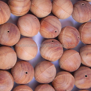 Vente en gros de perles en vrac de bois de santal non poli cadeaux fantaisie semi-finis pour expressions créatives perles en vrac bijoux de mode - Product Image 6