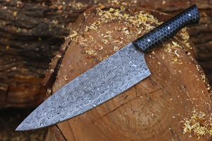 Couteau de chef professionnel japonais en acier Damas à 67 couches, 8 pouces, avec manche en résine nid d'abeille forgé - Product Image 4