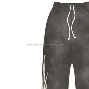 Pantalones deportivos de invierno personalizados de alta calidad, pantalones deportivos informales Unisex de etiqueta privada para hombre, pantalones de chándal holgados, pantalones lavados para hombre - Product Image 5