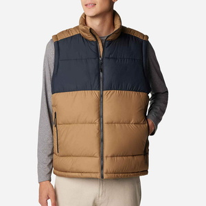 2025 nouveau automne hiver léger couleur personnalisée matelassé doudoune gilets respirant hommes fermeture éclair Style bouffant gilets en gros - Product Image 1