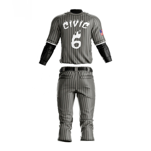 Uniforme de béisbol personalizado OEM al por mayor para hombres, poliéster, su propio diseño, conjunto de ropa deportiva lisa - Product Image 2