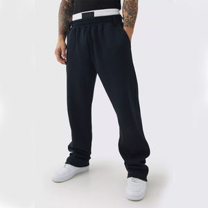 Pantalones de chándal apilados Casual Flared Jogger Track Graffiti Paint Splatter Pantalones Patchwork Cordón Cintura Hombres Flare Pantalones de chándal - Product Image 4