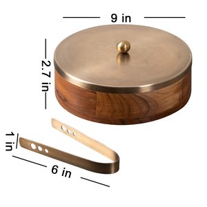 Caja de madera para especias y chapati, combo tradicional Ajaria Petti Spicewith, cacerola para chapati para cocina - Product Image 3