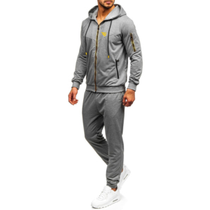 Survêtement unisexe à manches longues zippé 100% polyester de haute qualité ensembles de sport respirants à séchage rapide avec taille élastique pour adultes - Product Image 4