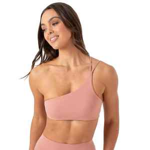 Sujetador deportivo corto de un hombro a la moda cómodo ligero para ropa activa e informal de talla grande estilo Simple - Product Image 2