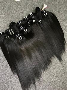 Extensiones de cabello Remy de trama vietnamita virgen 100% al por mayor hueso de doble estirado recto 20-28 pulgadas color más oscuro solo trenzado - Product Image 2