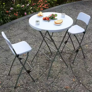 Luxury Weatherproof Aluminum Round Coffee <b>Table</b> Contemporary Home Garden Folding Dining <b>Table</b> High End Hotel Terrace Furniture - Product Image 1