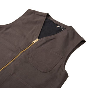 Gilet en jean décontracté de couleur unie de grande taille pour hommes, automne, logo personnalisé, fourniture directe par l'usine, design unisexe de haute qualité - Product Image 3