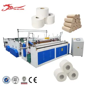 Máquina automática de rebobinado de papel higiénico para negocios pequeños, máquina de rollo de papel tisú, precio