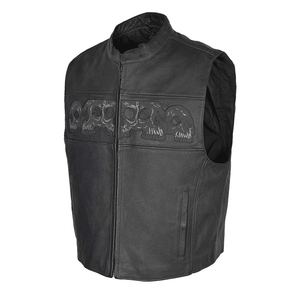 <b>Black</b> Premium Canvas Breathable Autumn Vintage Style <b>Vest</b> with O-Neck Collar and Deep Concealed Gun Pockets - Product Image 2