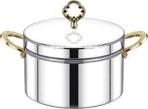 Casserole en acier inoxydable de haute qualité avec isolation à double paroi pour conserver la chaleur et garder les aliments frais pendant de longues heures lors des fêtes - Product Image 4