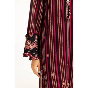 Conjunto de Camisa y Pantalón Bordado con Lurex Negro Estilo Bohemio - Product Image 1