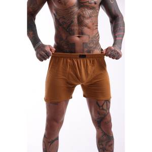 Calzoncillos Bóxer para Hombre, 100% Algodón, Color Mostaza, Transpirables, Suaves, Cómodos, Cintura Elástica, Tallas 48-66 - Product Image 2