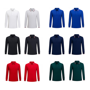 Custom Logo Sublimation Polo Shirts Full Sleeve Polo With Embroidery Logo Safety Work Uniform Long Sleeve Polo Shirt for Men