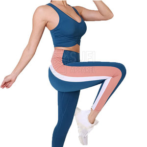 Conjunto de Yoga Transpirable para Mujer con Cintura Elástica y Logotipo Frontal, Ropa Deportiva de Cintura Alta para Yoga, Gimnasio y Entrenamiento - Product Image 5