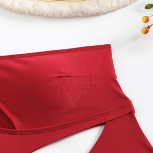 Maillot de bain une pièce pour femme, coupe haute, tissu à séchage rapide, logo sur le devant, design tendance pour la plage en été - Product Image 4