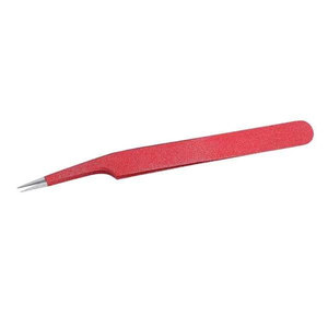 Pinzas de pestañas de aislamiento de calidad profesional puntas finas rectas extra afiladas puntas de fibra 12 13 14cm Color personalizado - Product Image 1