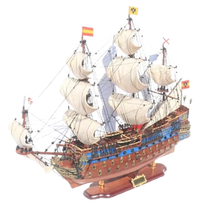 Más Vendido | Maqueta del Barco Velero San Felipe | Decoración de Madera Pintada a Mano de Vietnam, Fabricante GIA NHIEN CO., Ltd - Product Image 1