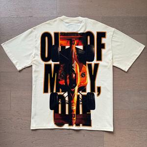 เสื้อยืดผู้ชายแฟชั่นฤดูร้อนขายส่ง แขนสั้น ผ้าฝ้าย 100% คุณภาพสูง ทรงโอเวอร์ไซส์ ไหล่ตก สไตล์วินเทจ - Product Image 2