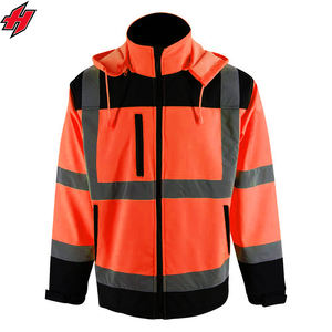 Best Seller Durable Reflective Polyester Waterproof Construction <b>Safety</b> Jacket with Multi-Function Pockets Wholesale Workwear - Product Image 1