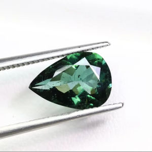 Impresionante turmalina verde piedra preciosa forma de pera 10x7mm turmalina semipreciosa piedra de corte facetado mejor para hacer joyas - Product Image 1