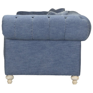 Sofá elegante vintage de terciopelo Chesterfield de 3 plazas, telas con mechones para muebles de sala de estar de hotel o villa - Product Image 5